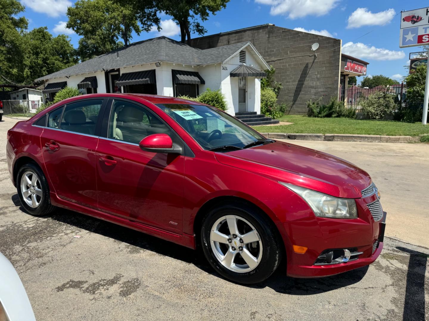 2011 Maroon Chevrolet Cruze 1LT (1G1PG5S96B7) with an 1.4L L4 DOHC 16V TURBO engine, Automatic transmission, located at 3624 Hemphill St., Fort Worth, TX, 76110, (817) 926-8921, 32.696205, -97.331985 - Photo#0